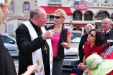 2011 Lourdes Pilgrimage - Archbishop Dolan with Malades (192/267)